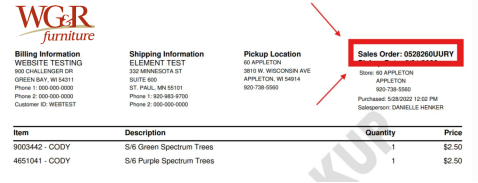 Invoice example