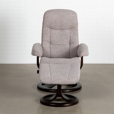 Muldal Small Fabric Recliner & Stool