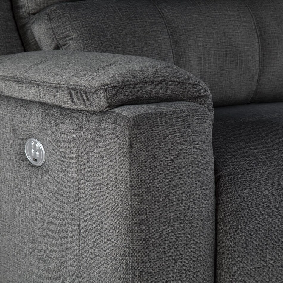   smoke sectional w recliner spc  