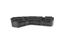   smoke sectional w recliner spc  