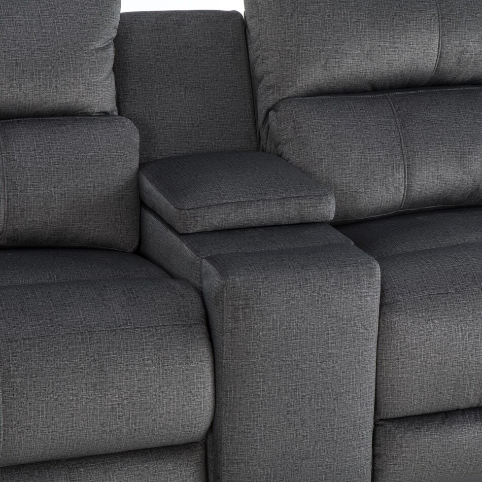   smoke sectional w recliner spc  