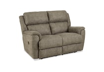  tan casual transitional recl sofa   