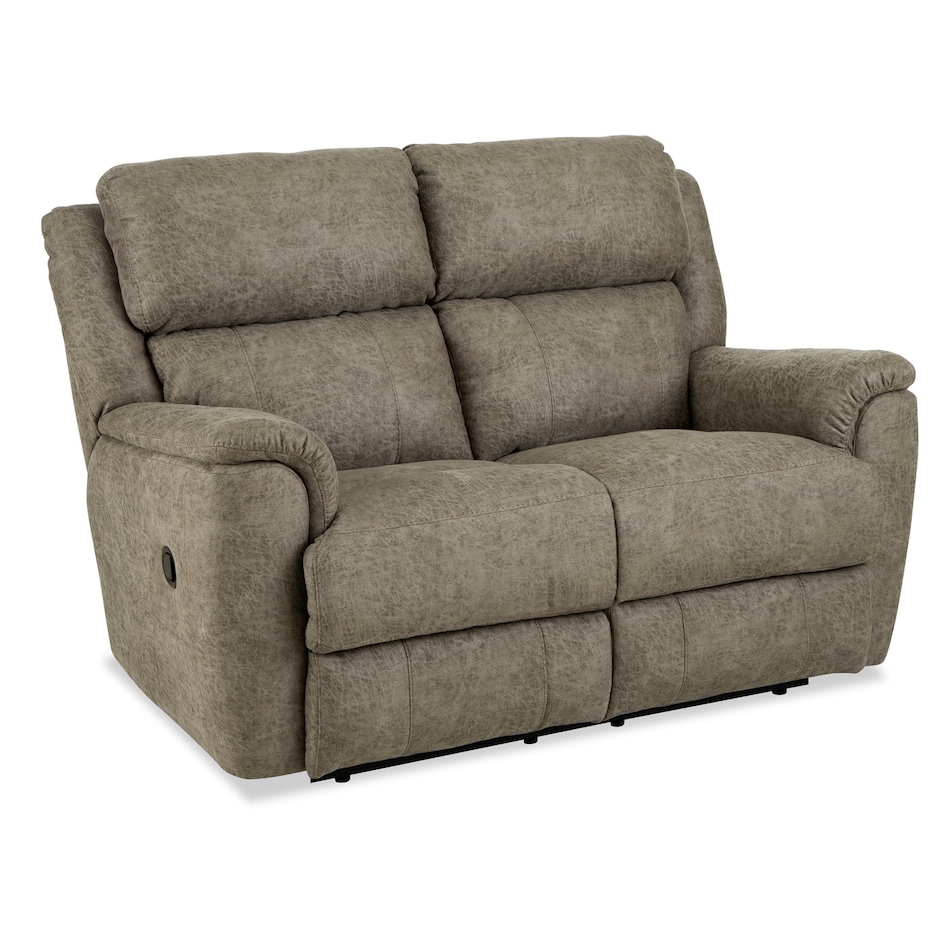  tan casual transitional recl sofa   