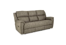  tan casual transitional recl sofa   