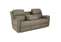  tan casual transitional recl sofa   