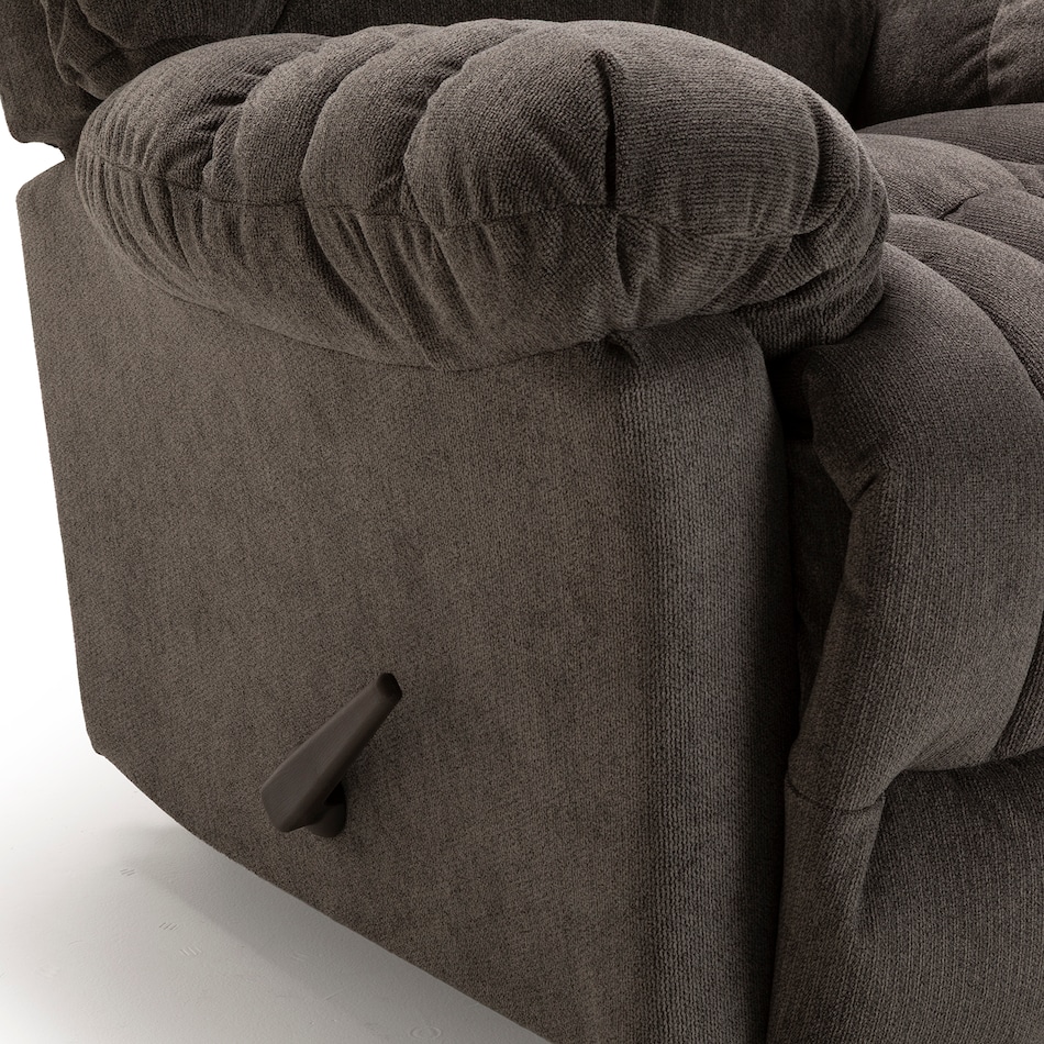  charcoal chaise rocker recliner   