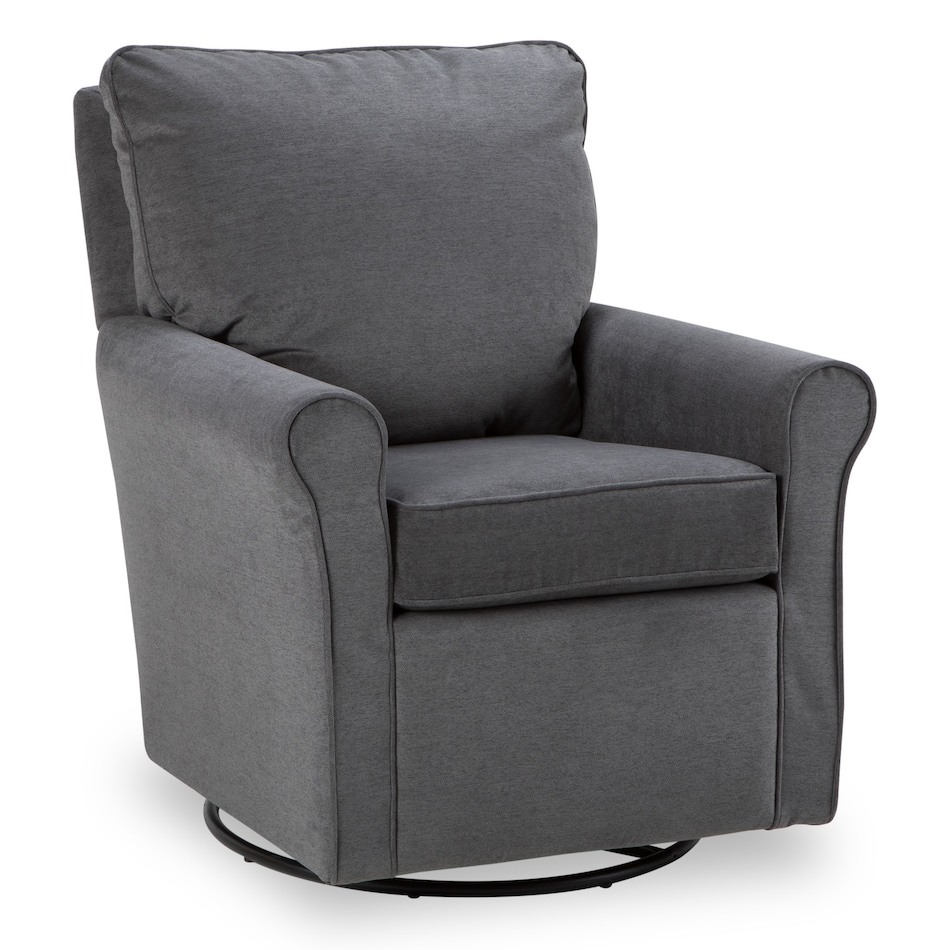  grey swivel rocker chair   