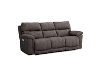  pewter casual transitional recl sofa   