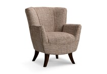    dark walnut stationary chair   