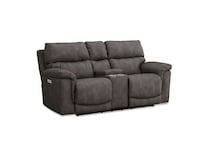  pewter casual transitional recl sofa   
