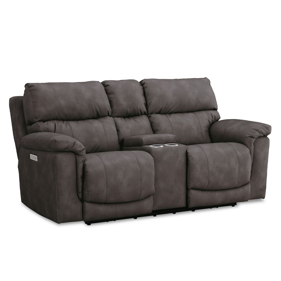  pewter casual transitional recl sofa   