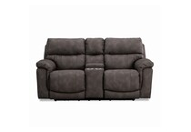  pewter casual transitional recl sofa   