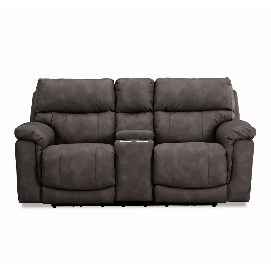  pewter casual transitional recl sofa   