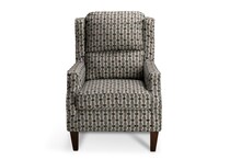    dark walnut stationary chair   