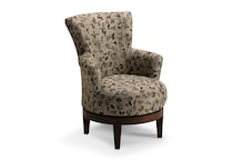    dark walnut swivel rocker chair   