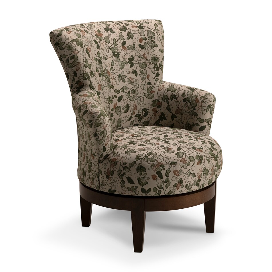    dark walnut swivel rocker chair   