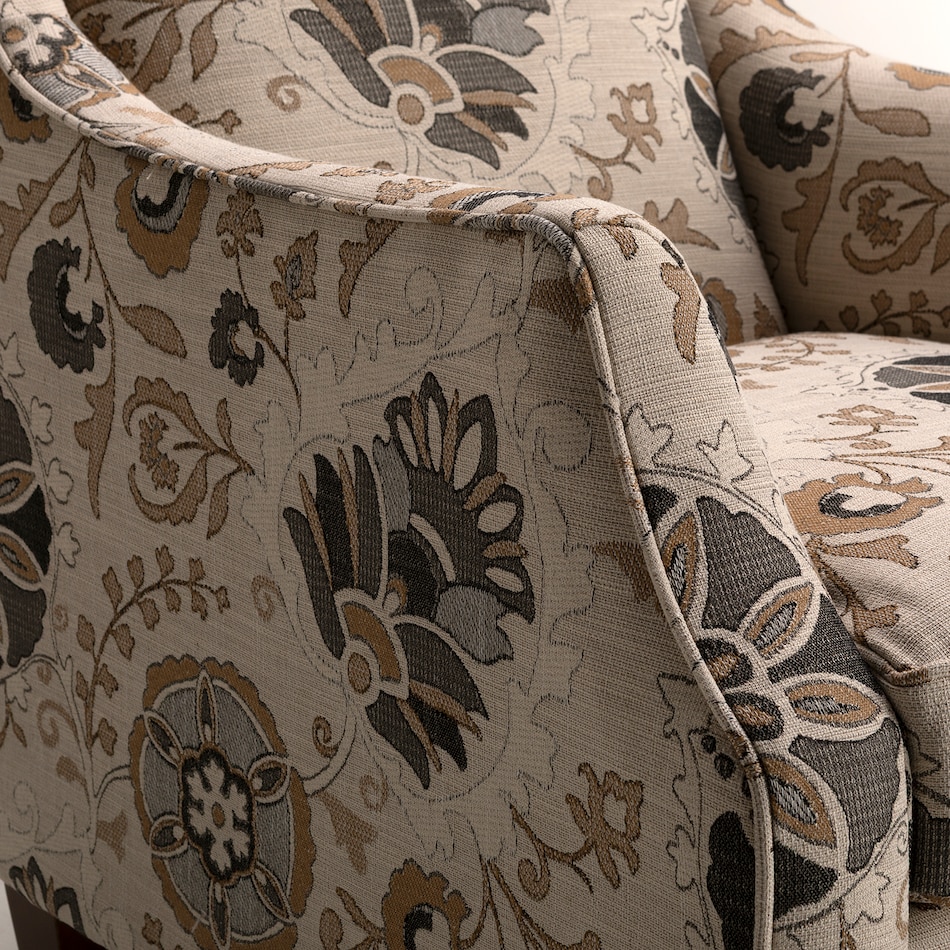    dark walnut stationary chair   