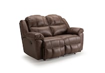   brown casual transitional recl sofa   