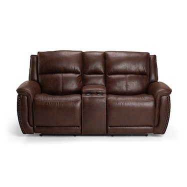 Flexsteel Beau Power Reclining Loveseat W/ Console