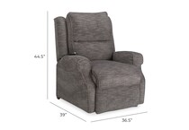   handwoven pewter wall recliner   