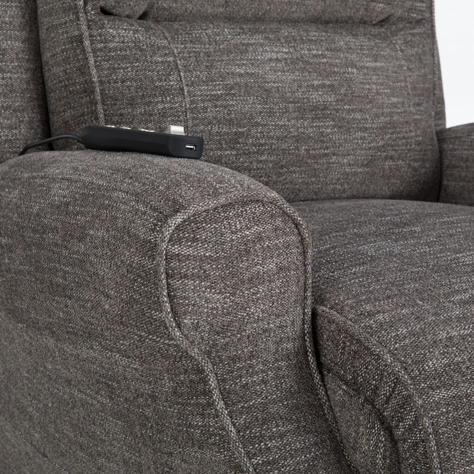   handwoven pewter wall recliner   