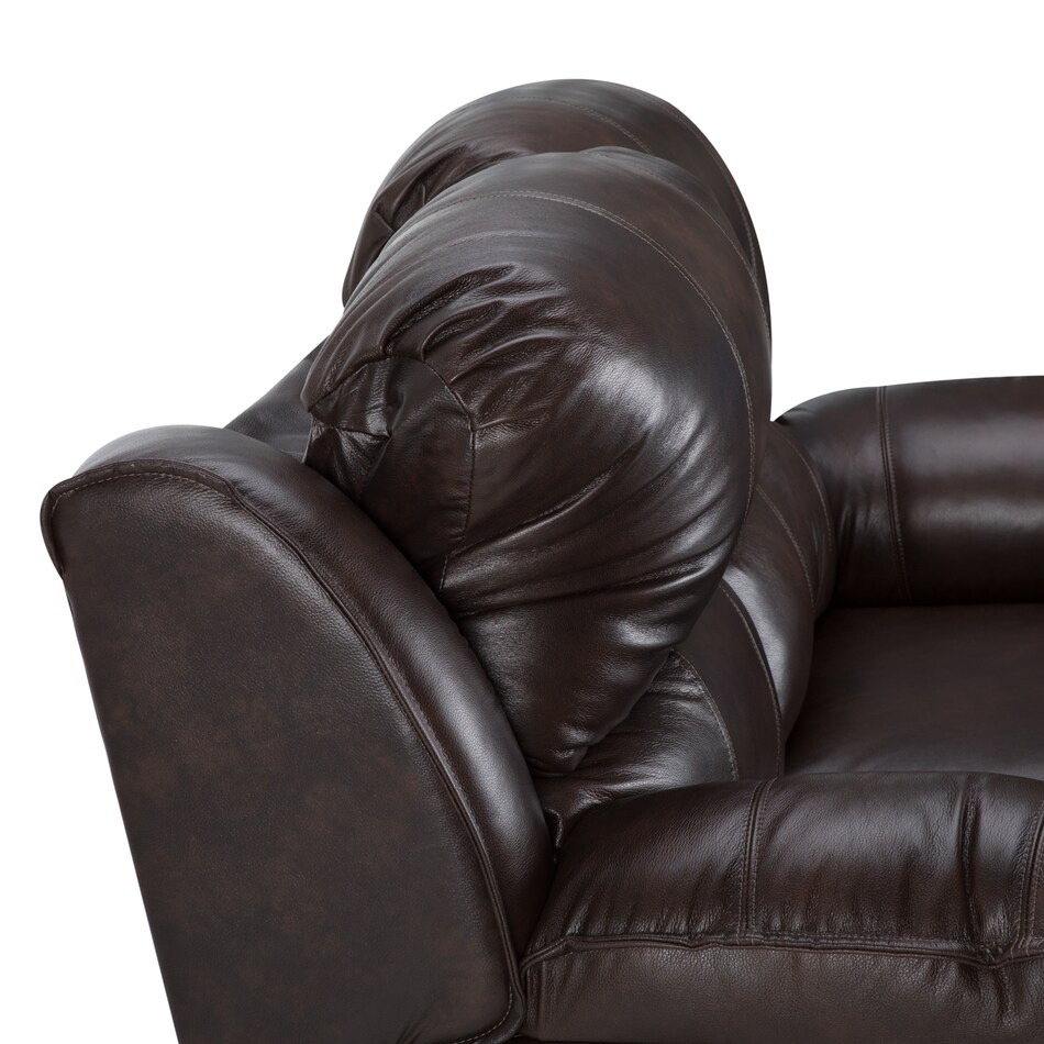   chocolate leathermatch sofa   