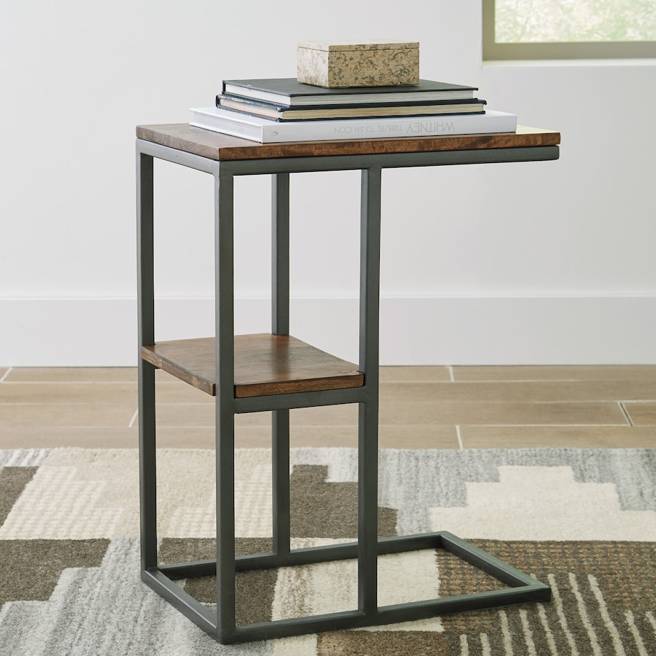 a natural end chairside table   