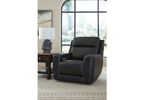 a black recliner   