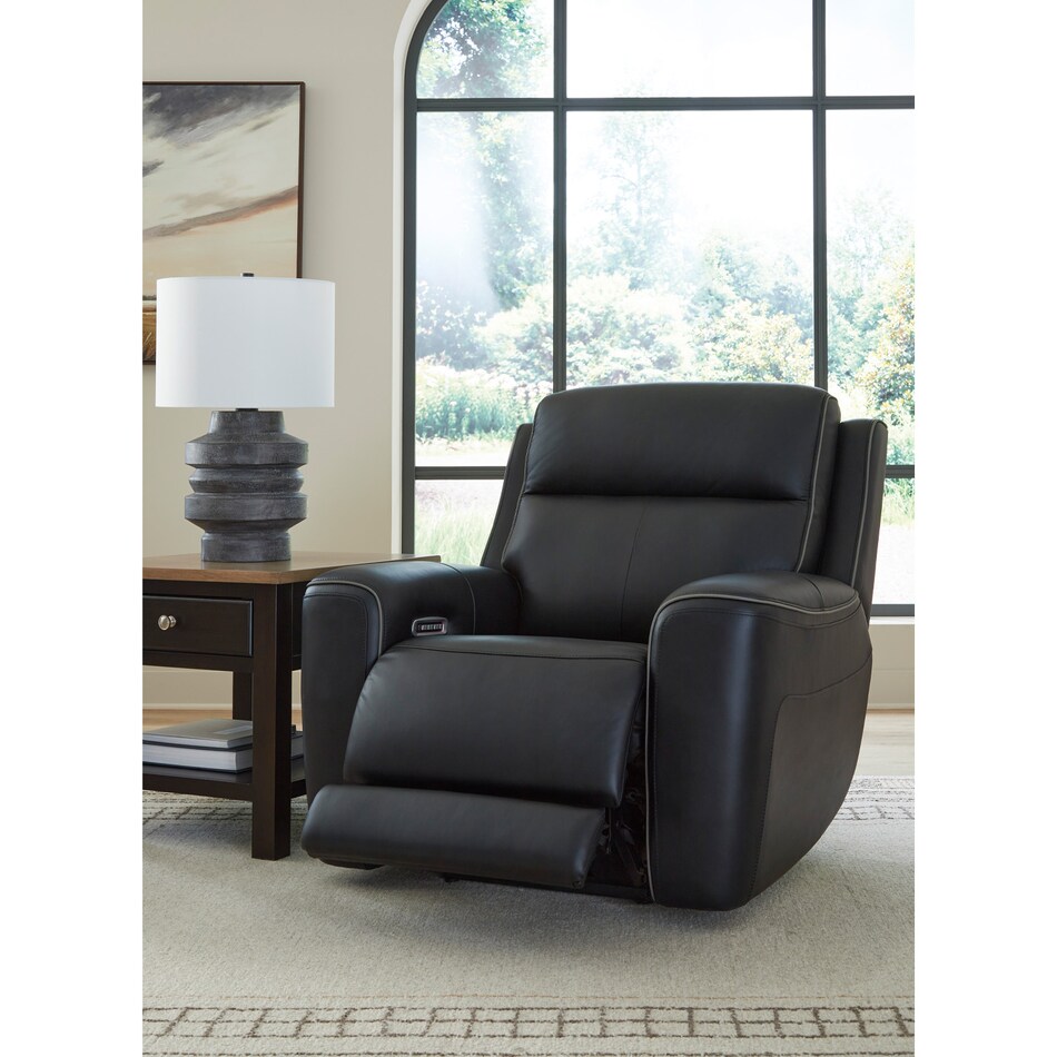 a black recliner   