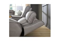 a gray leather sofa   