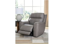 a gray recliner   