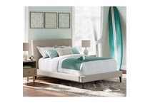 a beige uph headboard   