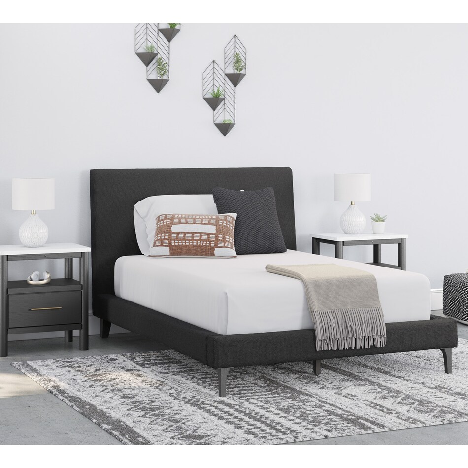a black uph headboard   