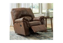 a brown fab recliner   