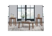 a brown   pack tables   