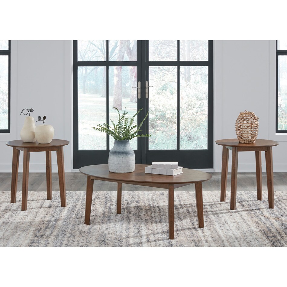 a brown   pack tables   