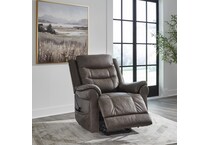 a gray fabric lift chair   