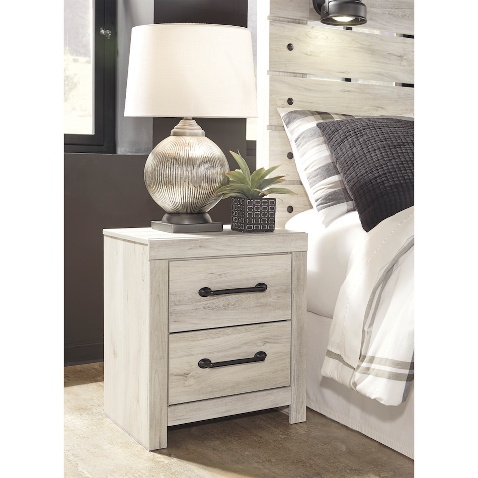 a white nightstand