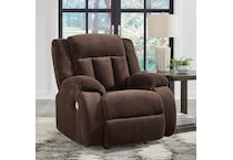 a brown recliner   
