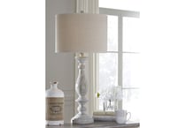 a wood table lamp   