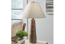 al wood table lamp   