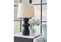 a black ceramic glass lamp   