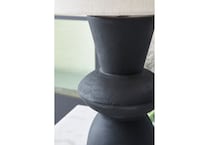 a black ceramic glass lamp   
