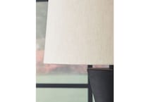 a black ceramic glass lamp   