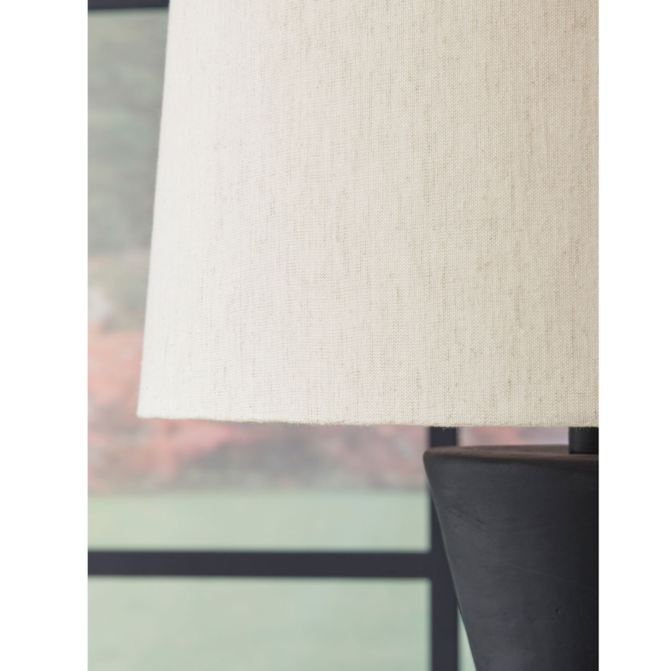 a black ceramic glass lamp   