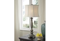 a wood table lamp   