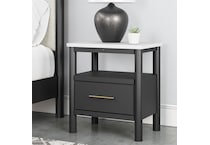 a black nightstand   