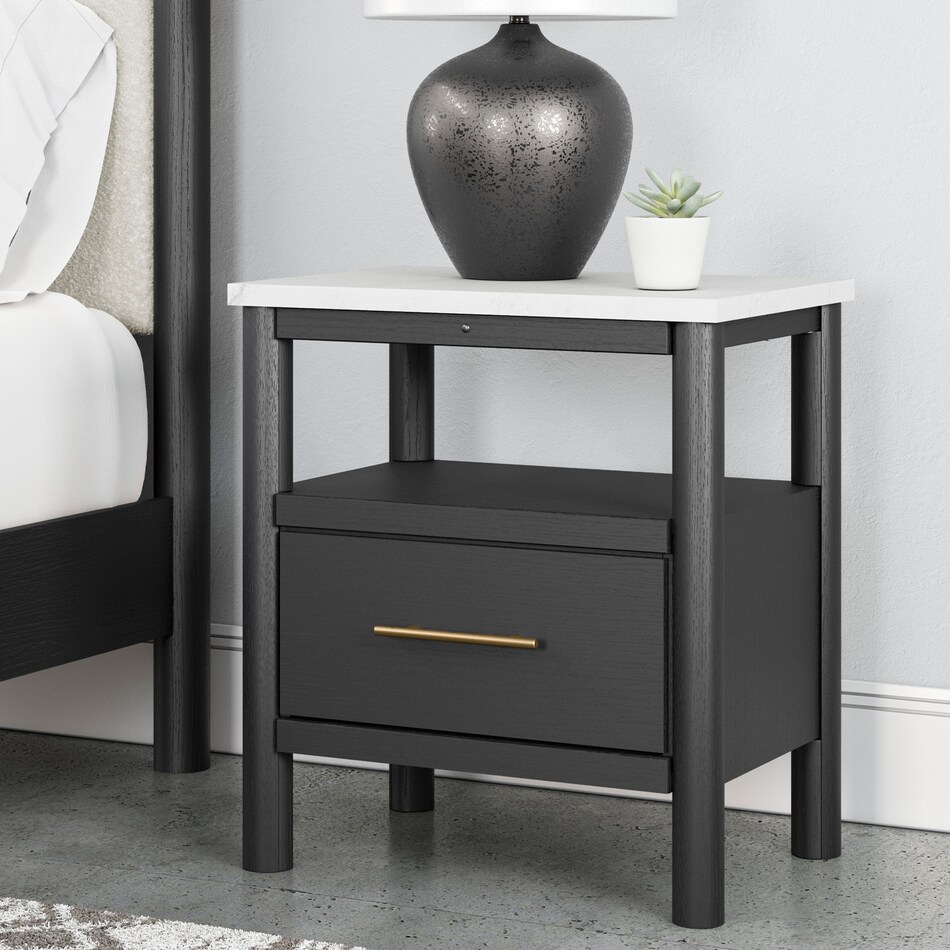 a black nightstand   