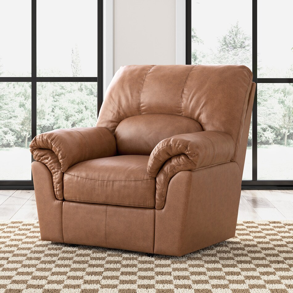 a brown fab recliner   