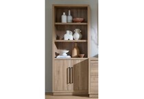 a light brown bookcase   